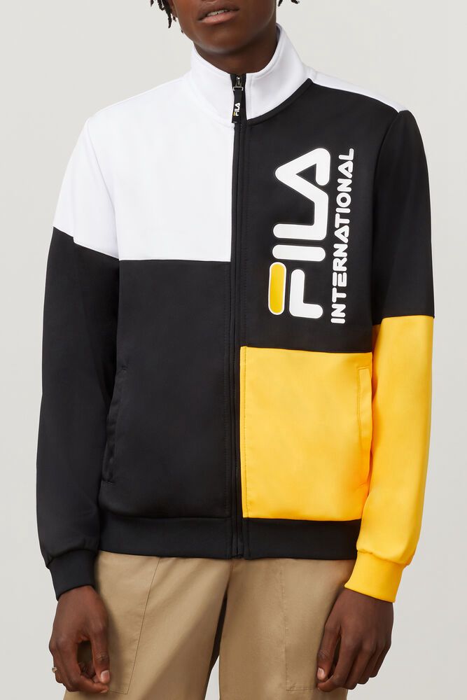 Fila Daniele Track Jacket Black - Mens - 32098LJWZ